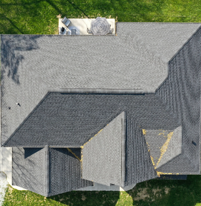 Aerial view of house